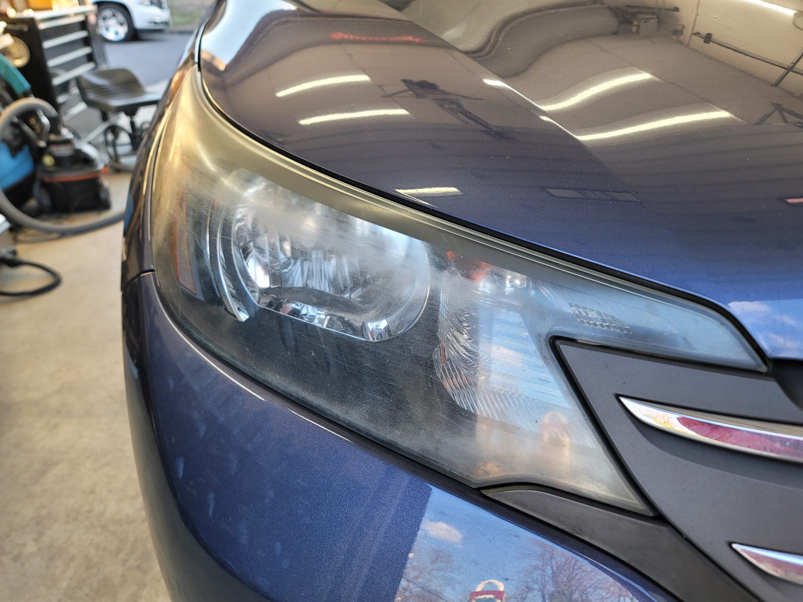 Before Headlight Restoration Basic