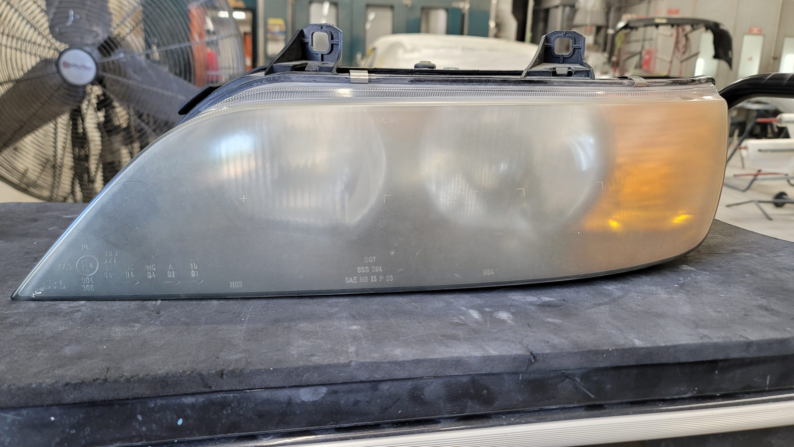 Before Headlight Restoration Basic
